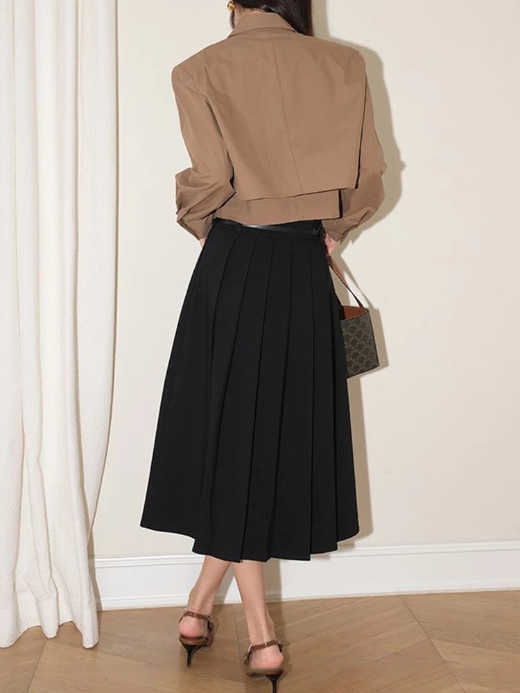 CM-TS001119 Women Casual Seoul Style Long Sleeve Fake Two-Piece Shirt (Available in 2 colors)