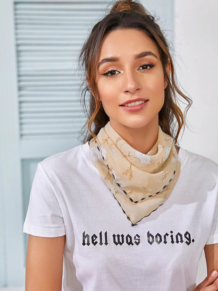 CM-FS325134 Women Floral Pattern Scarf Mask