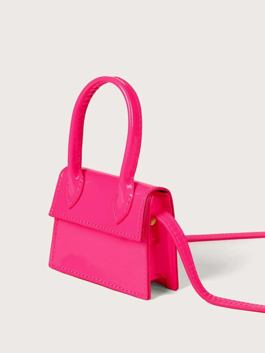 CM-BGS508883 Women Trendy Seoul Style Mini Top Handle Satchel Bag - Pink