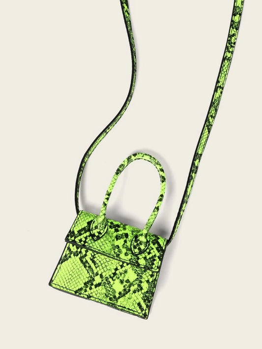 CM-BGS521871 Women Trendy Seoul Style Mini Top Handle Satchel Bag - Green