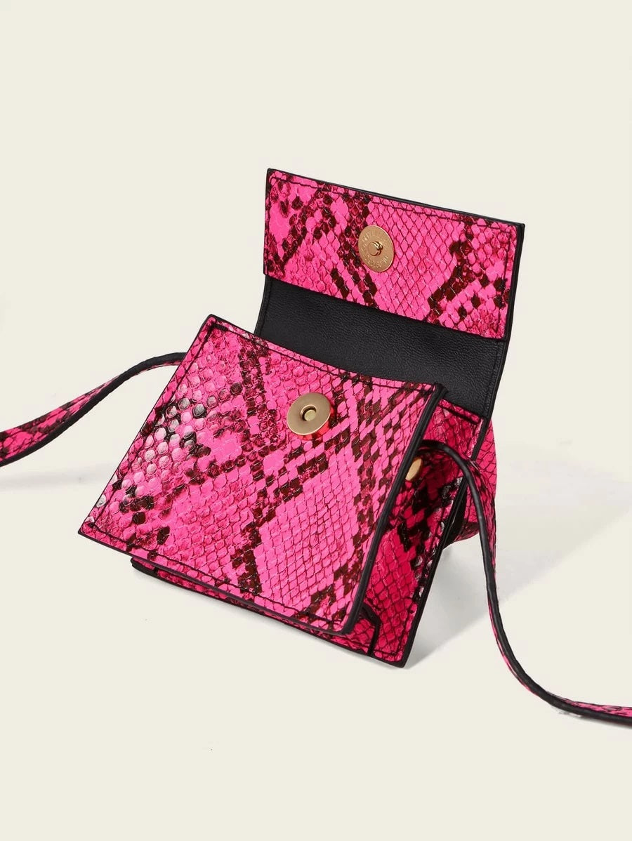 CM-BGS521696 Women Trendy Seoul Style Mini Top Handle Satchel Bag - Hot Pink