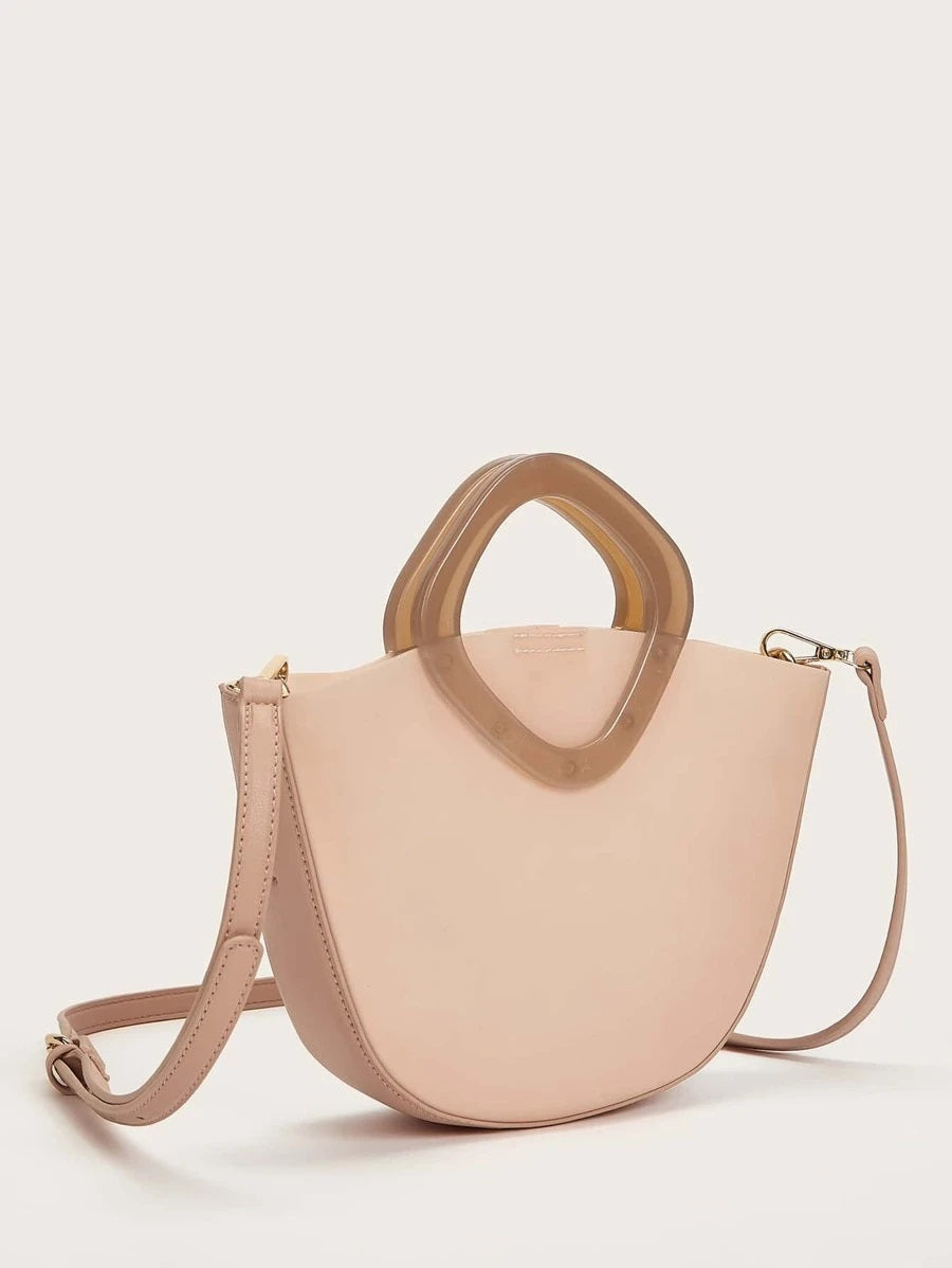 CM-BGS706088 Women Trendy Seoul Style Minimalist Satchel Bag - Pink