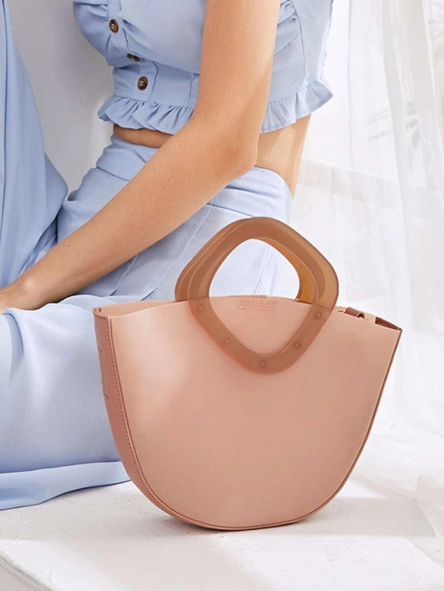 CM-BGS706088 Women Trendy Seoul Style Minimalist Satchel Bag - Pink