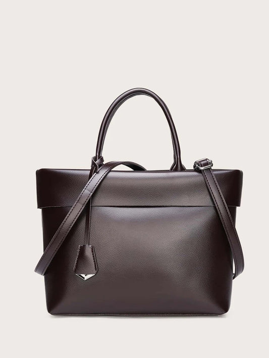 CM-BGS813995 Women Trendy Seoul Style Minimalist Satchel Bag - Brown