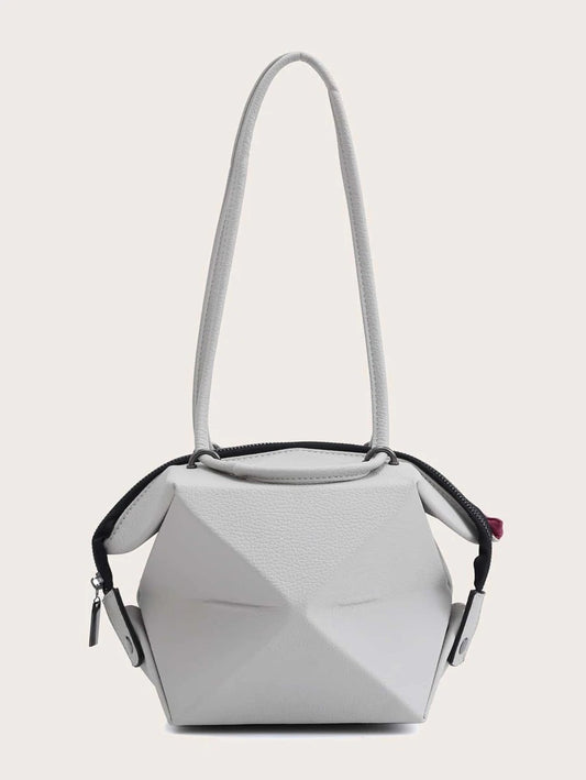CM-BGS819932 Women Trendy Seoul Style Minimalist Shoulder Bag - Gray