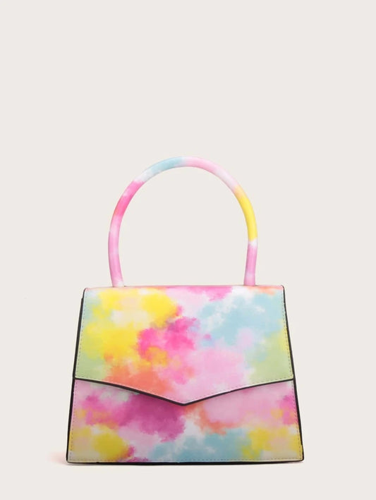 CM-BGS020578 Women Trendy Seoul Style Watercolor Satchel Bag