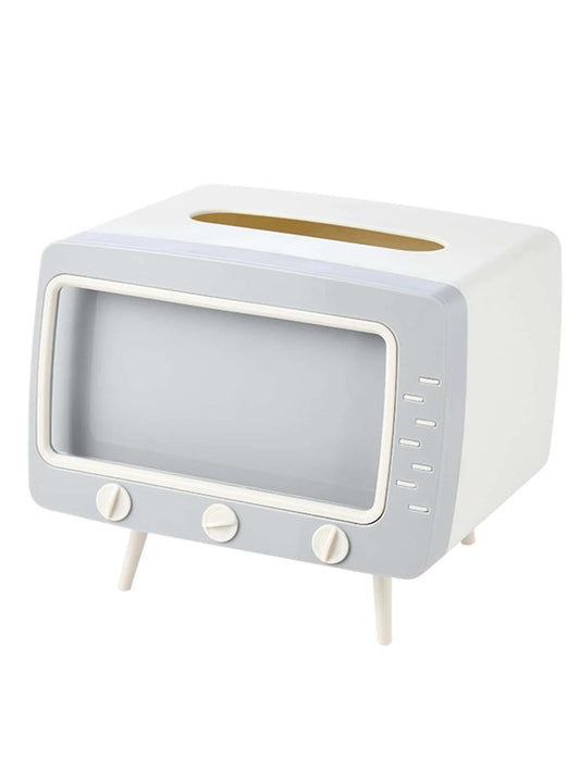 CM-HS113872 TV Shaped Tissue Storage Box - White