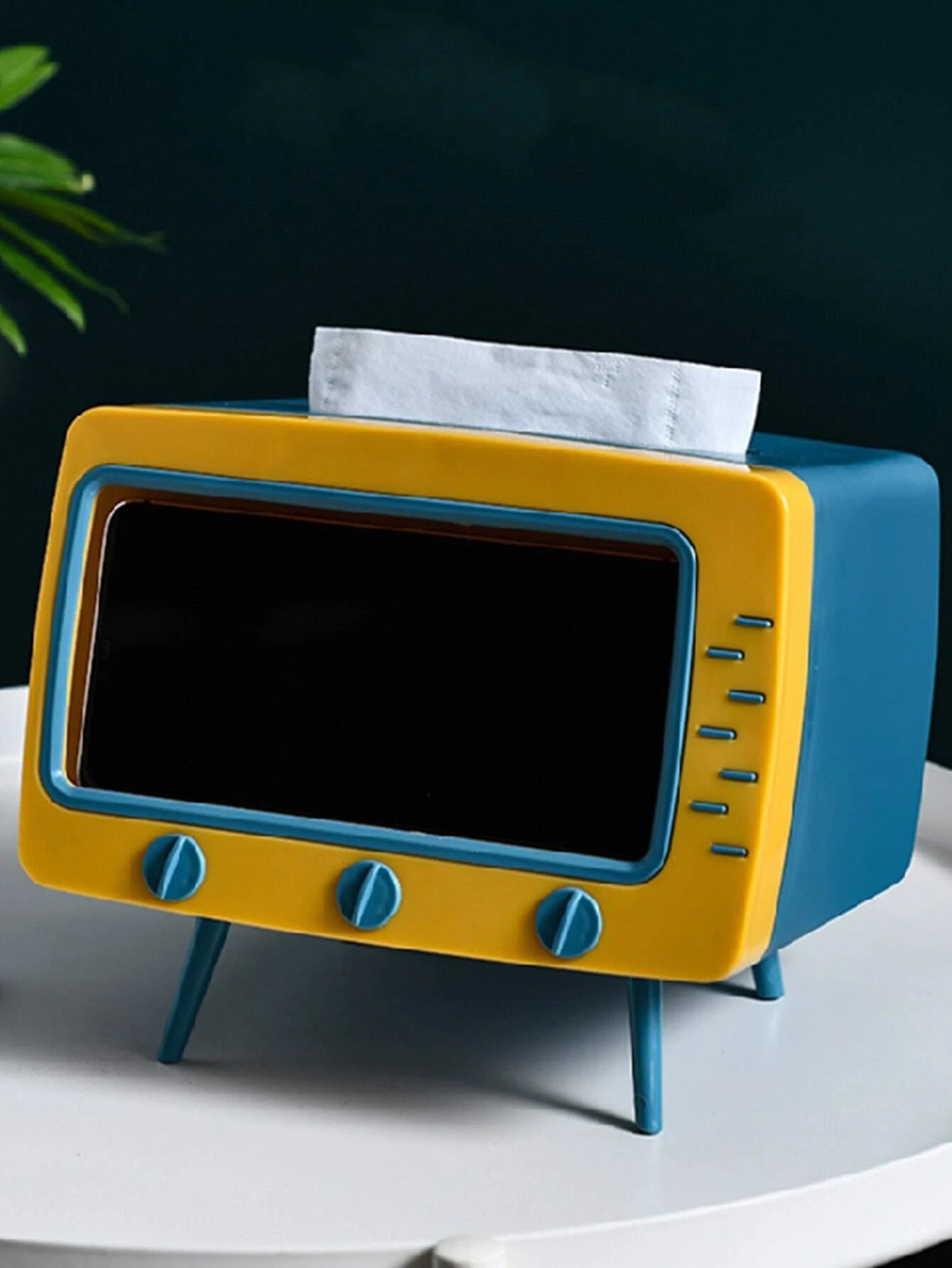 CM-HS113170 TV Shaped Tissue Storage Box - Blue