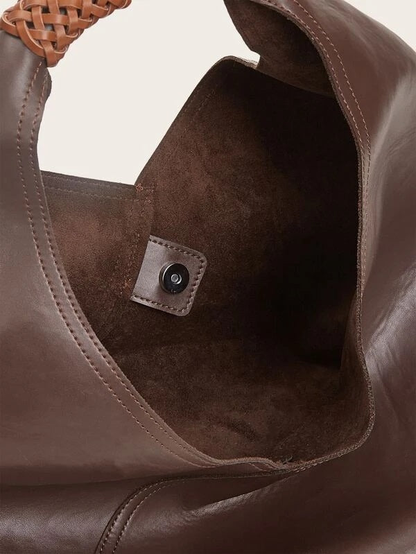 CM-BGS118068 Women Casual Seoul Style Minimalist Shoulder Bag - Brown