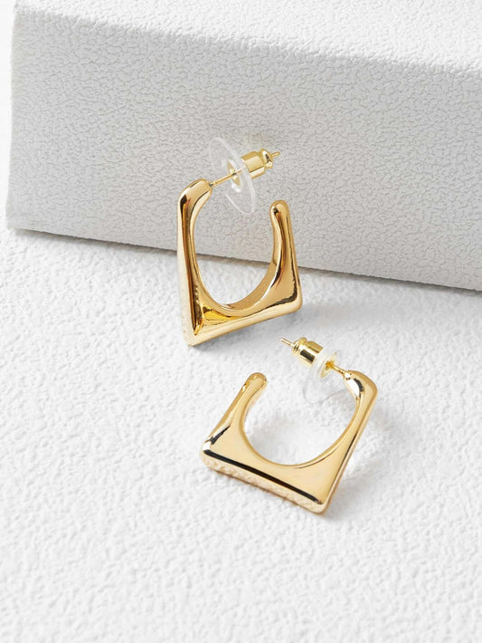 CM-AXS513424 Women Trendy Seoul Style 14K Gold Plated Alloy Geometric Earrings