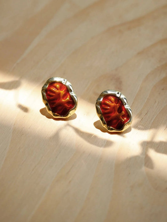 CM-AXS430868 Women Trendy Seoul Style Geometric Shaped Earrings