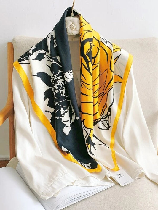 CM-AXS473534 Women Trendy Seoul Style Floral Print Bandana