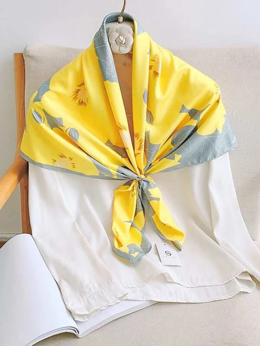 CM-AXS944744 Women Trendy Seoul Style Floral Print Bandana