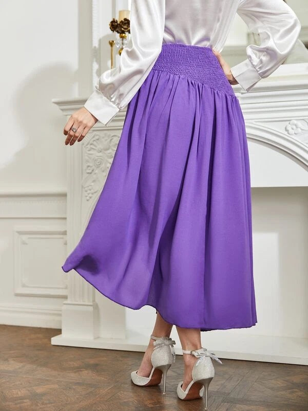 CM-BS198742 Women Elegant Seoul Style High Waist Ruffle Asymmetrical Hem Skirt