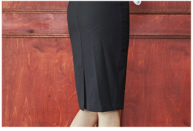 CM-DF051426 Women Elegant Seoul Style Fitted Waist Straps Bodycon Dress - Black