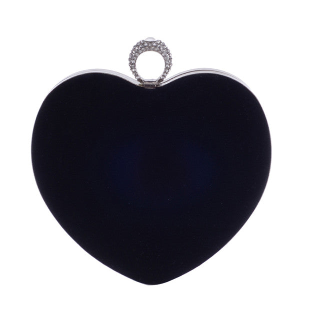 CM-BGF090112 Women Elegant Rhinestones Heart Chain Bag (Available in 2 colors)