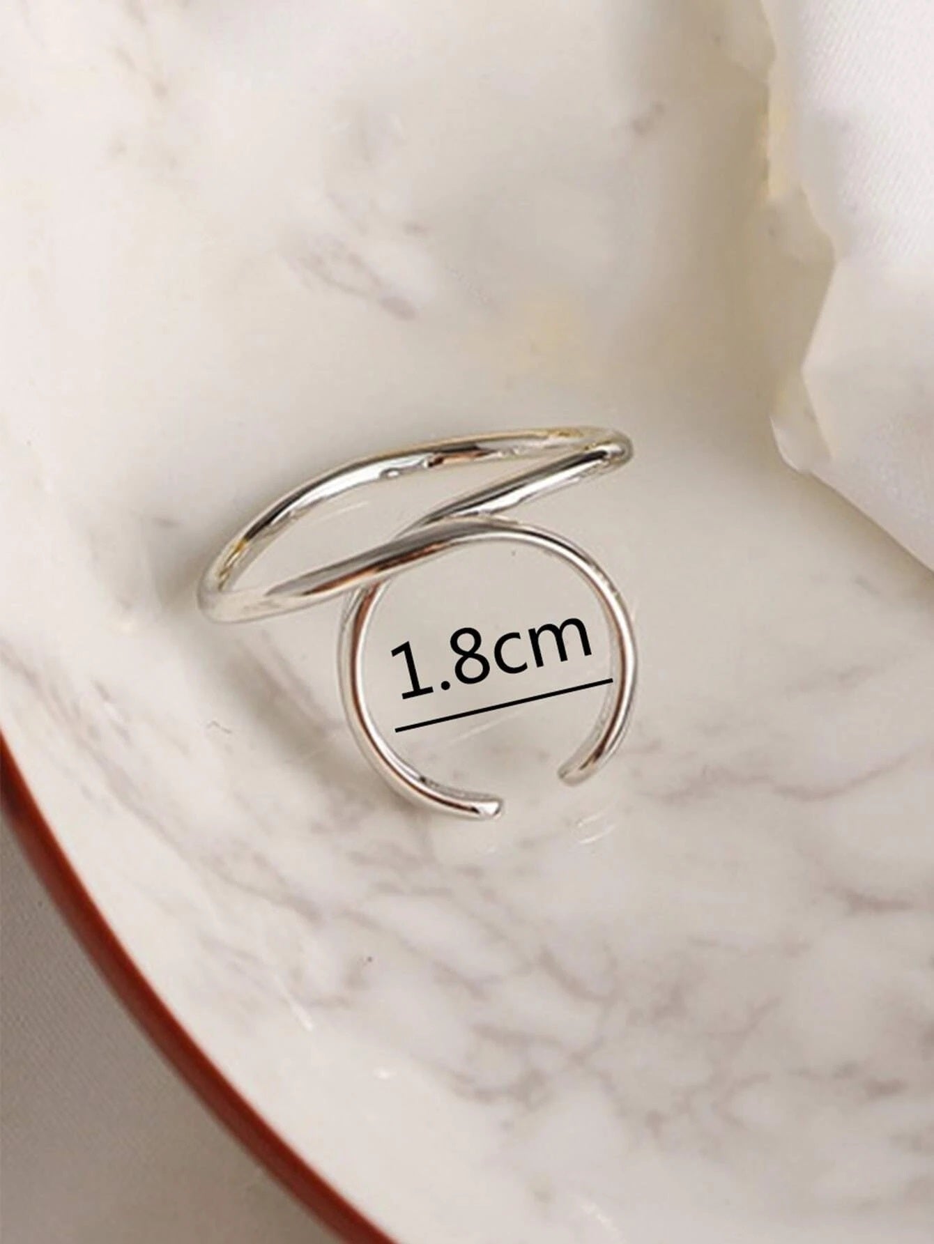 CM-AXS534888 Women Trendy Seoul Style Minimalist Wrap Ring - Silver