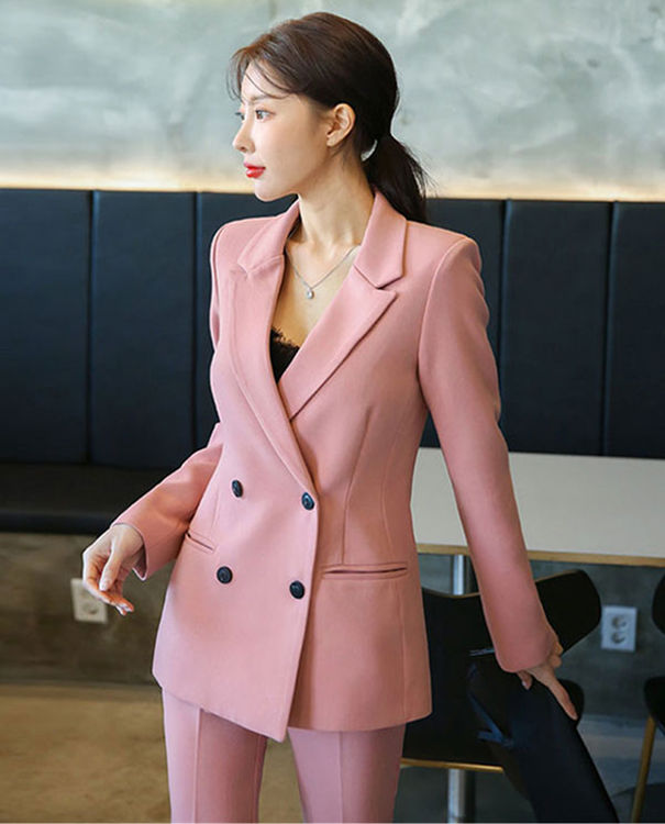 CM-SF071413 Women Elegant Seoul Style High Quality Double-Breasted Slim Long Suits (Available in 4 colors)
