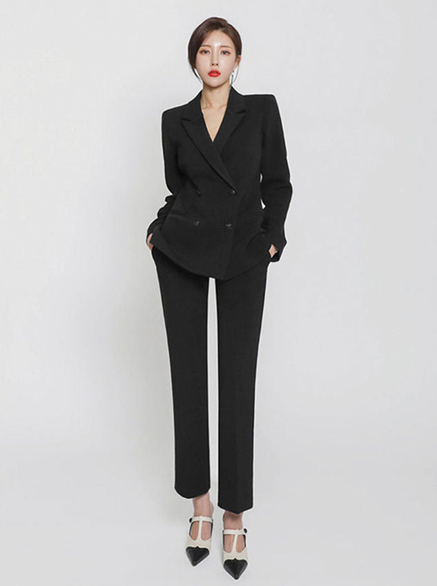CM-SF071413 Women Elegant Seoul Style High Quality Double-Breasted Slim Long Suits (Available in 4 colors)