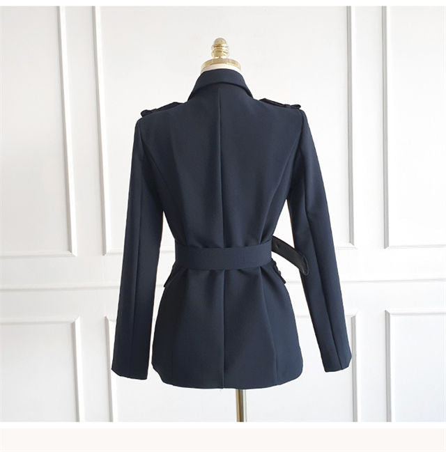 CM-SF081803 Women Elegant Seoul Style Collar Single-Breasted Slim Long Suits (Available in 2 colors)