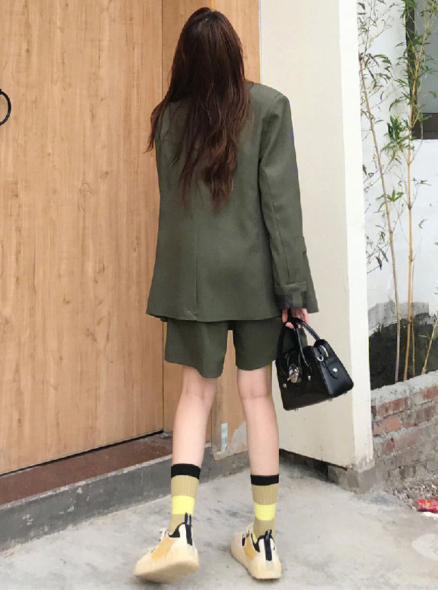 CM-SF031215 Women Casual Seoul Style Street Fashion Tailored Collar Oversize Two Pieces Suits