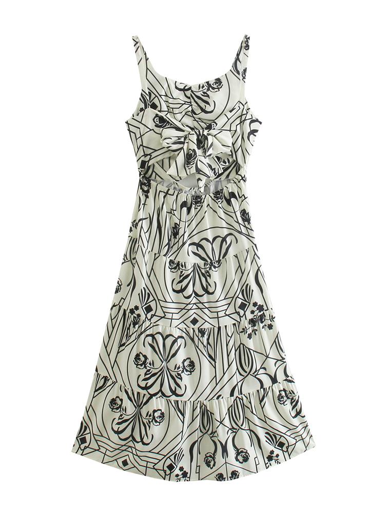 CM-D122248 Women Casual European Style Low Cut Street Loose Sleeveless Maxi Dress