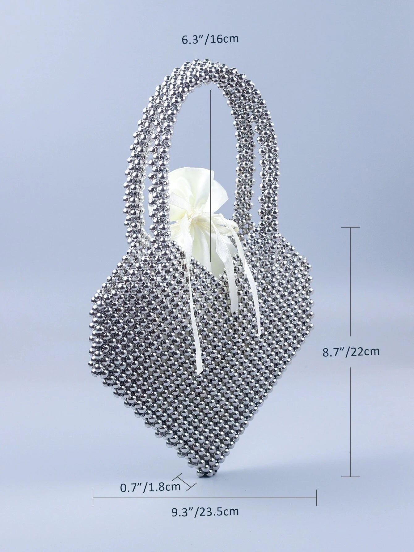 CM-BGS427627 Women Trendy Seoul Style Drawstring Detail Beaded Shoulder Bag