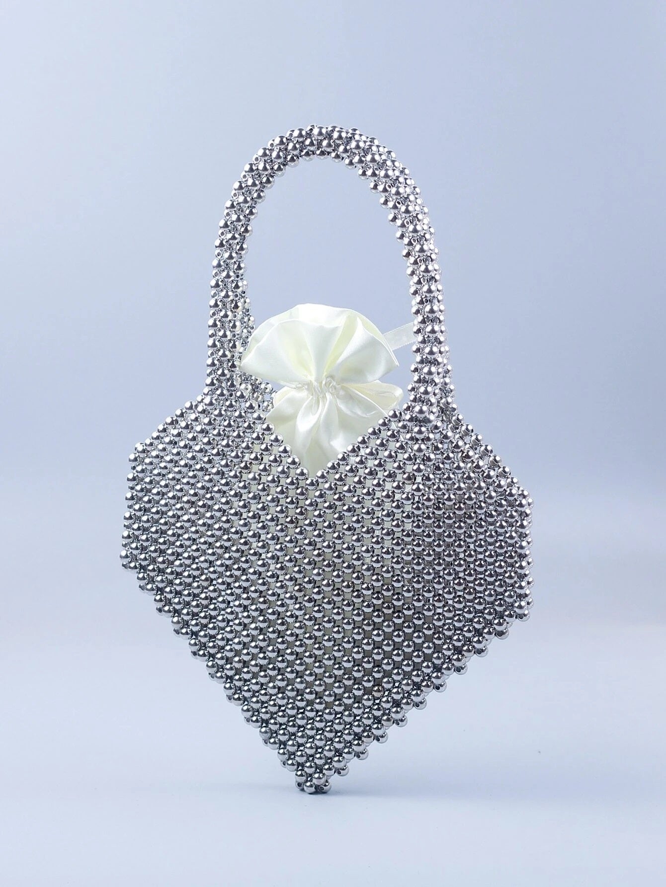 CM-BGS427627 Women Trendy Seoul Style Drawstring Detail Beaded Shoulder Bag