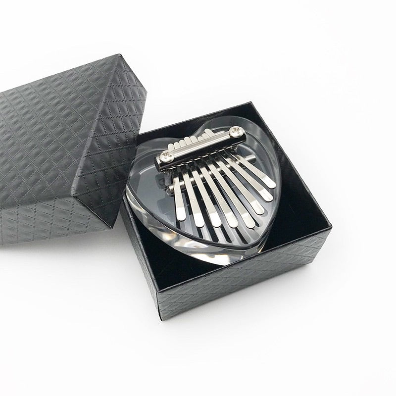 CM-V202001 Mini Heart Shaped Crystal Kalimba (8-Keys)