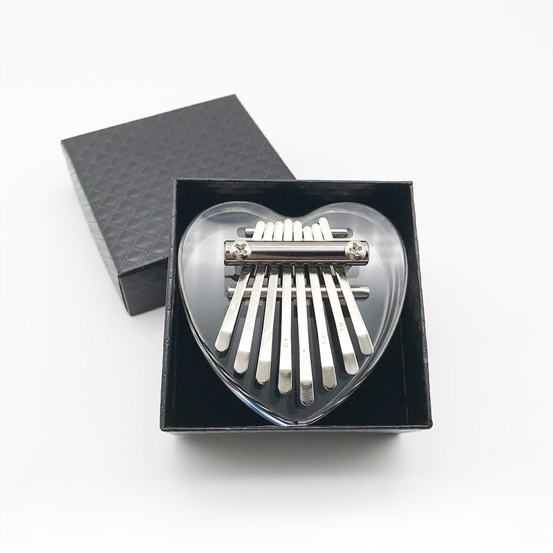 CM-V202001 Mini Heart Shaped Crystal Kalimba (8-Keys)