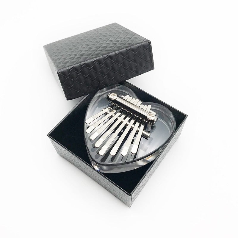 CM-V202001 Mini Heart Shaped Crystal Kalimba (8-Keys)