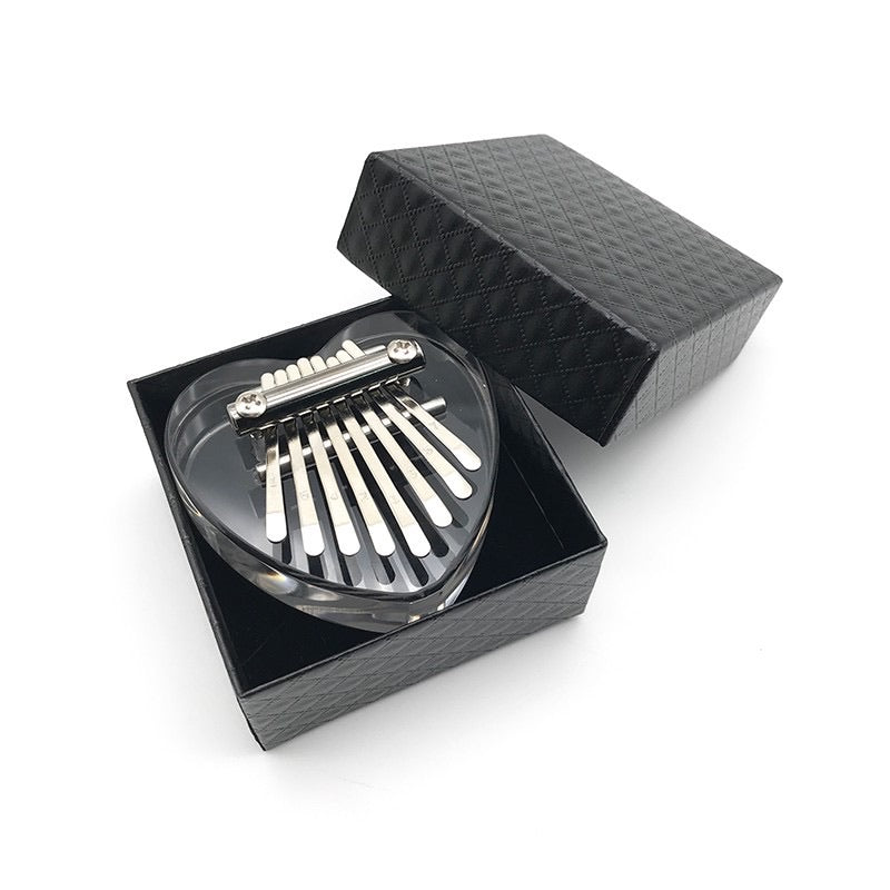 CM-V202001 Mini Heart Shaped Crystal Kalimba (8-Keys)